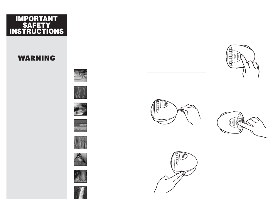 Important safety instructions, Warning, Save these instructions | Oreck SML200 User Manual | Page 2 / 2