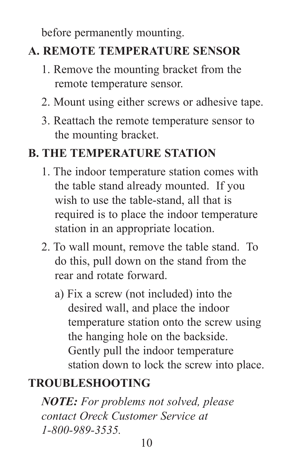 Oreck WS-7013U User Manual | Page 11 / 16