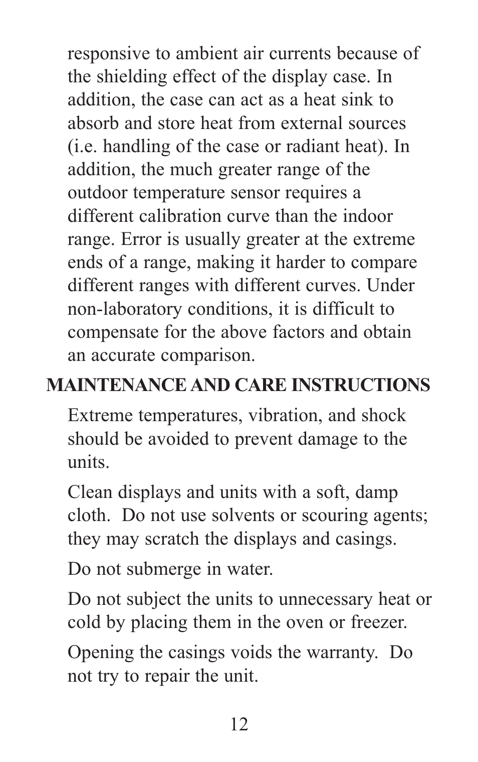 Do not submerge in water | Oreck WS-7013U User Manual | Page 13 / 16