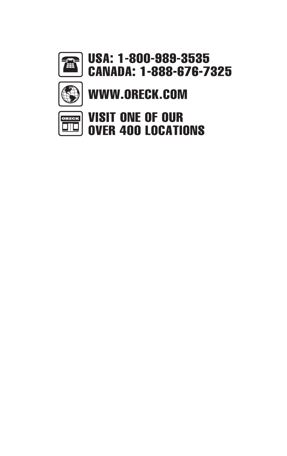 Oreck WS-7013U User Manual | Page 16 / 16