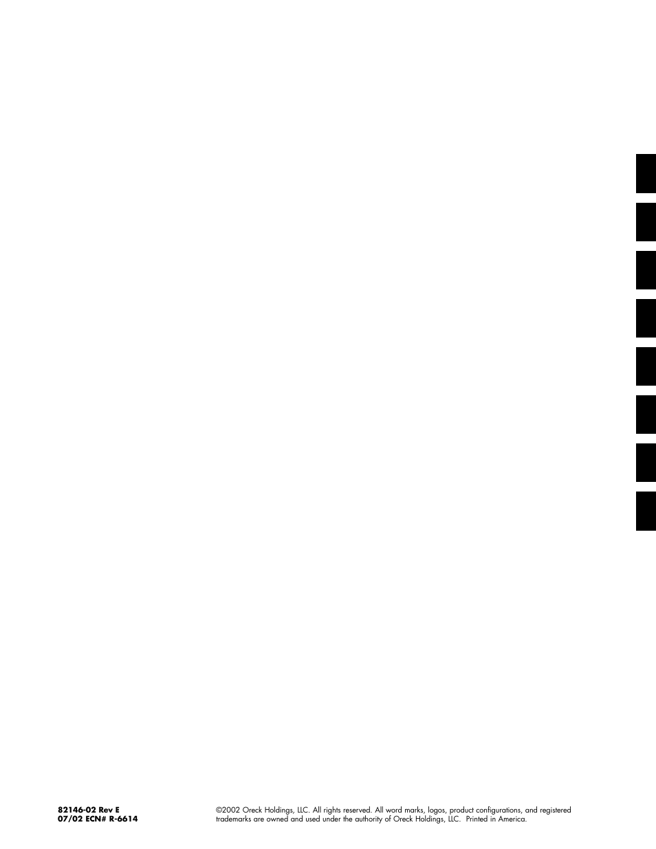 Oreck DTX 1100 User Manual | Page 20 / 20