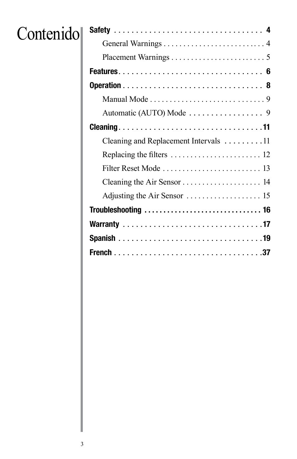 Oreck Air User Manual | Page 3 / 54