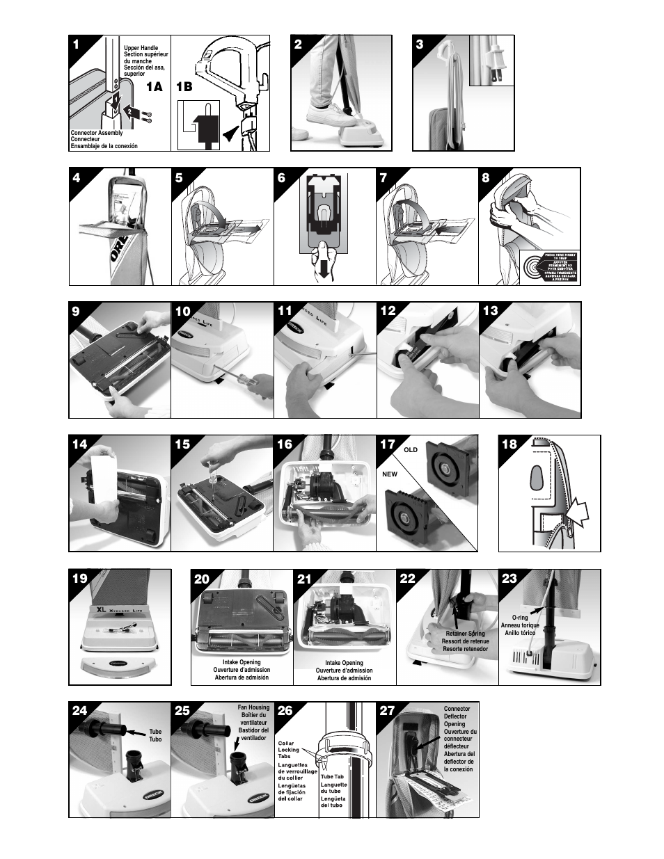 1b 2 | Oreck XL3900H2 User Manual | Page 2 / 16