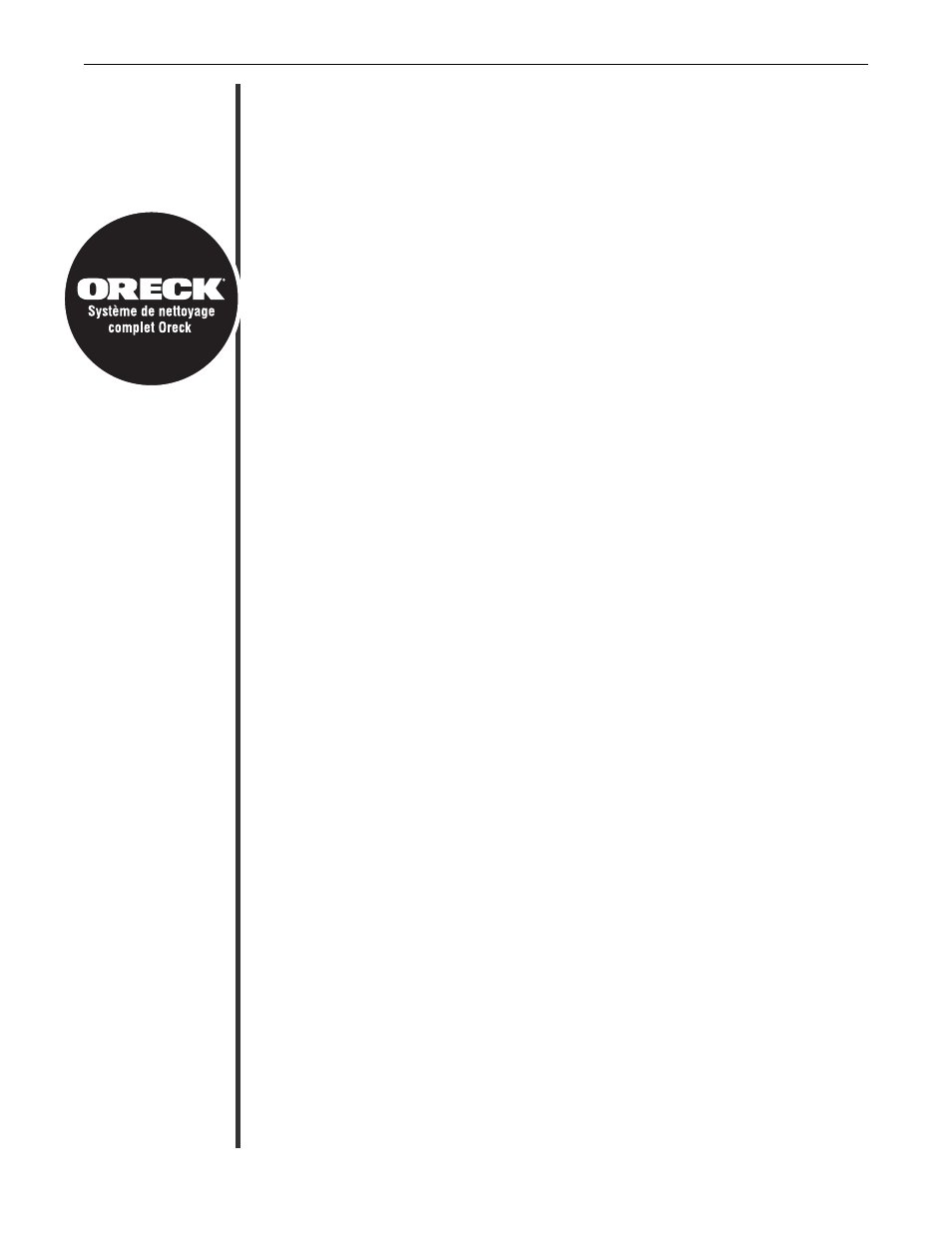 Garantie | Oreck CLASSIC SERIES U2251 User Manual | Page 27 / 28