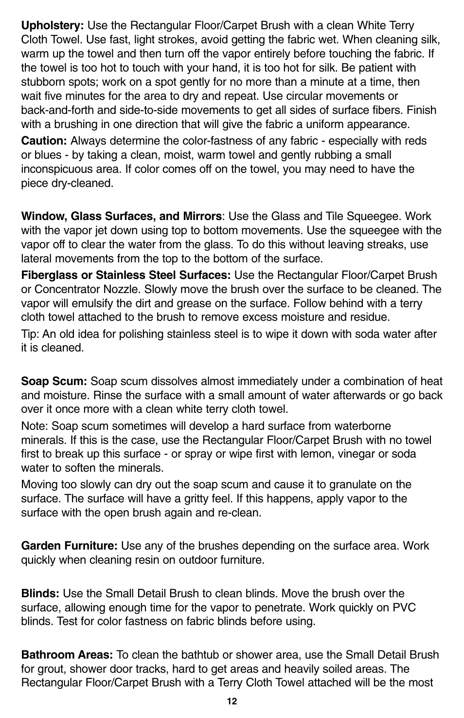 Oreck USER'S GUIDE User Manual | Page 13 / 16