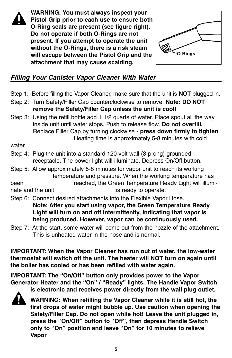 Oreck USER'S GUIDE User Manual | Page 6 / 16