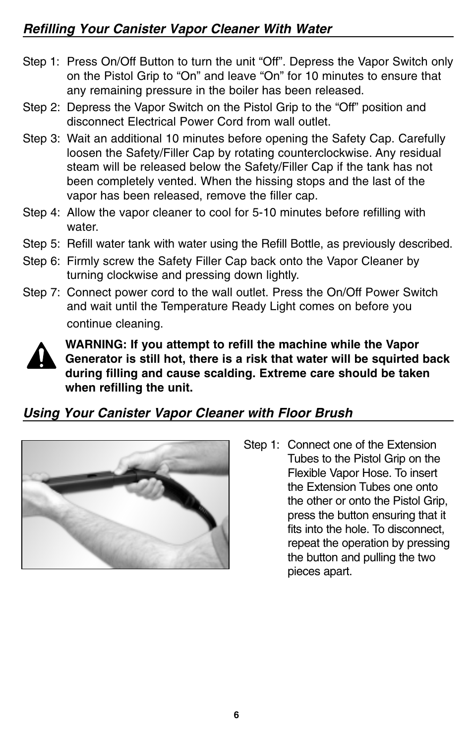 Oreck USER'S GUIDE User Manual | Page 7 / 16