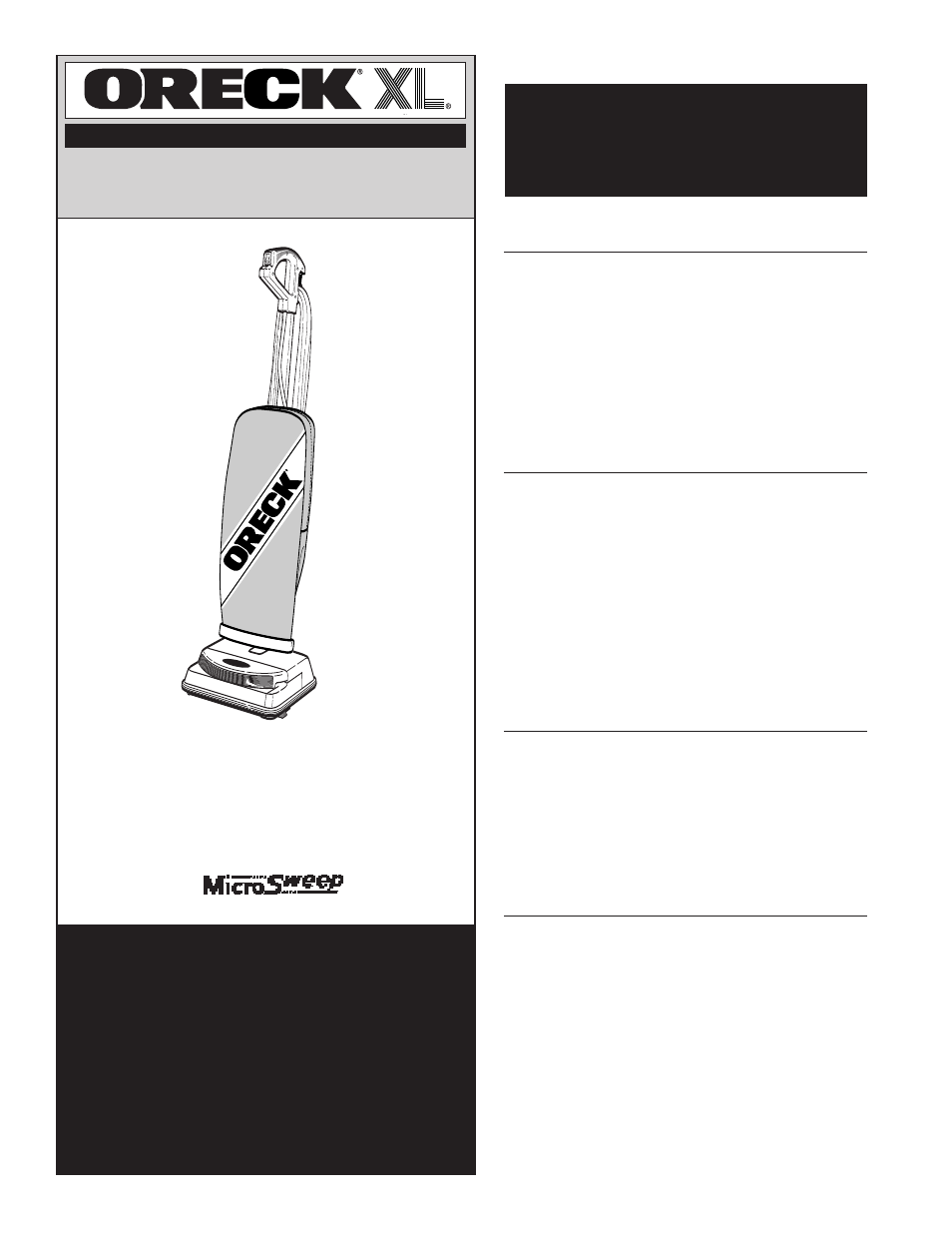Importante, Guarde este folleto, Suario | Oreck XL3610HH User Manual | Page 12 / 16