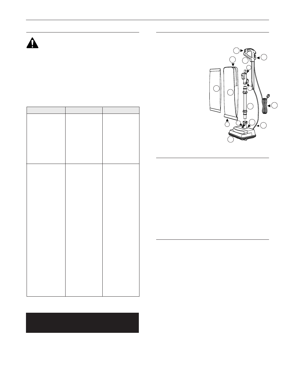 Guía para identificación de problemas, Lista de piezas, Ensamblaje | Instrucciones de operación | Oreck XL3610HH User Manual | Page 14 / 16