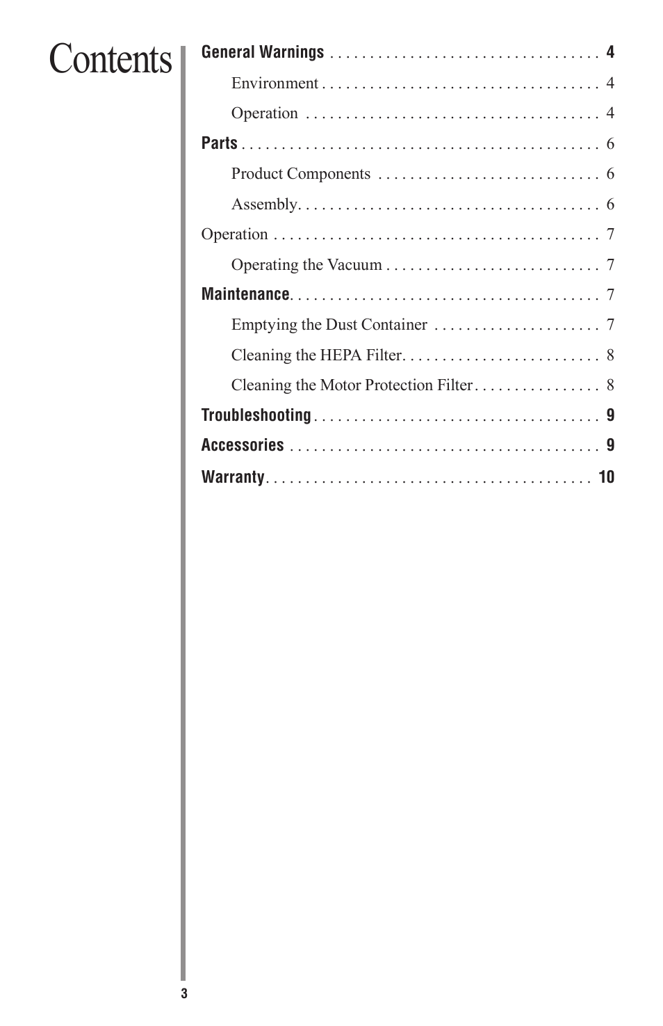 Oreck Little Helper Vac CC1000 User Manual | Page 3 / 12