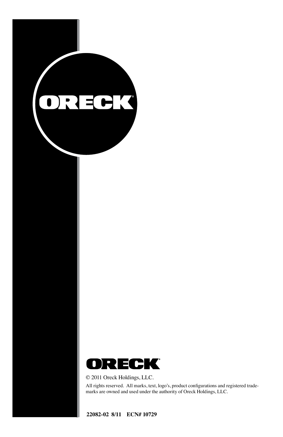 Oreck Optimax Small Room Air Purifier AIR94 User Manual | Page 36 / 36