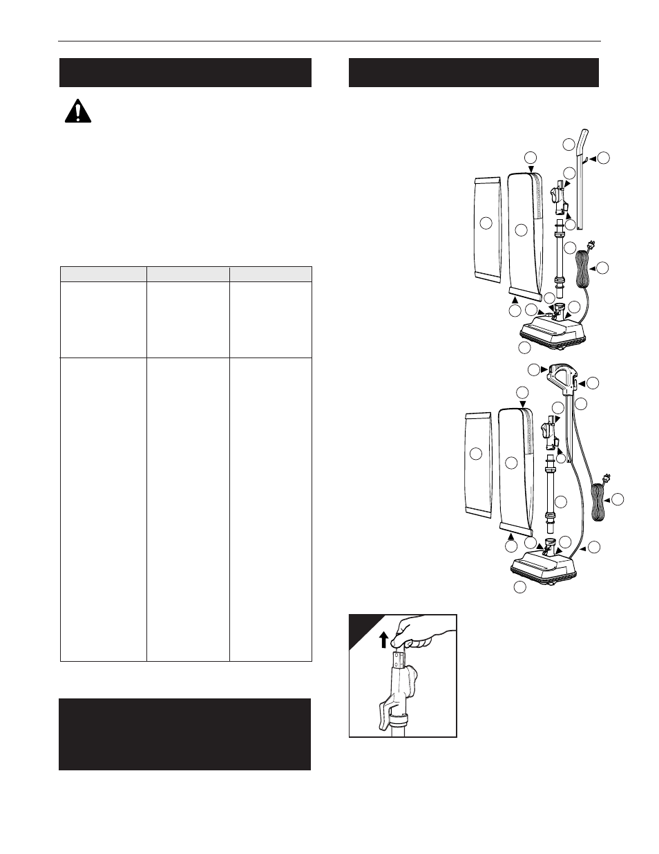 Ssemblage, Uide de dépannage | Oreck XL2000RS User Manual | Page 10 / 20