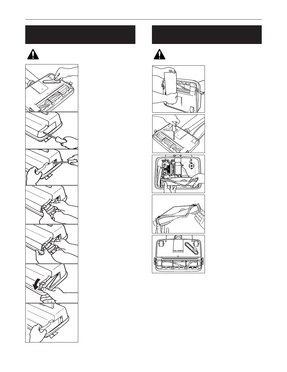Ómo reemplazar una correa desgastada, Ara ajustar o reemplazar el cepillo | Oreck XL2000RS User Manual | Page 19 / 20
