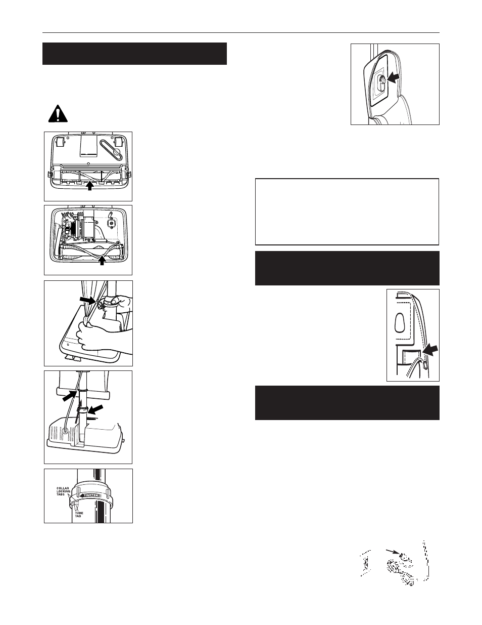 Oreck f, Instrucciones para el aterrizado, So de una tableta | Resh, Elleno o bloqueo | Oreck XL2000RS User Manual | Page 20 / 20
