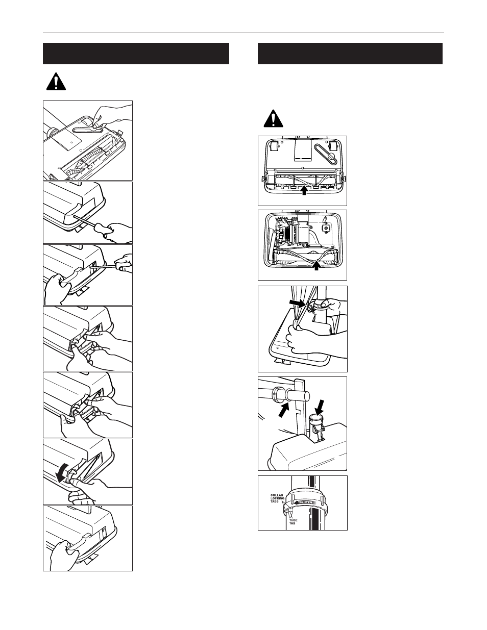 Tuffing or, Lockage, Ow to | Eplace a | Oreck XL2000RS User Manual | Page 6 / 20