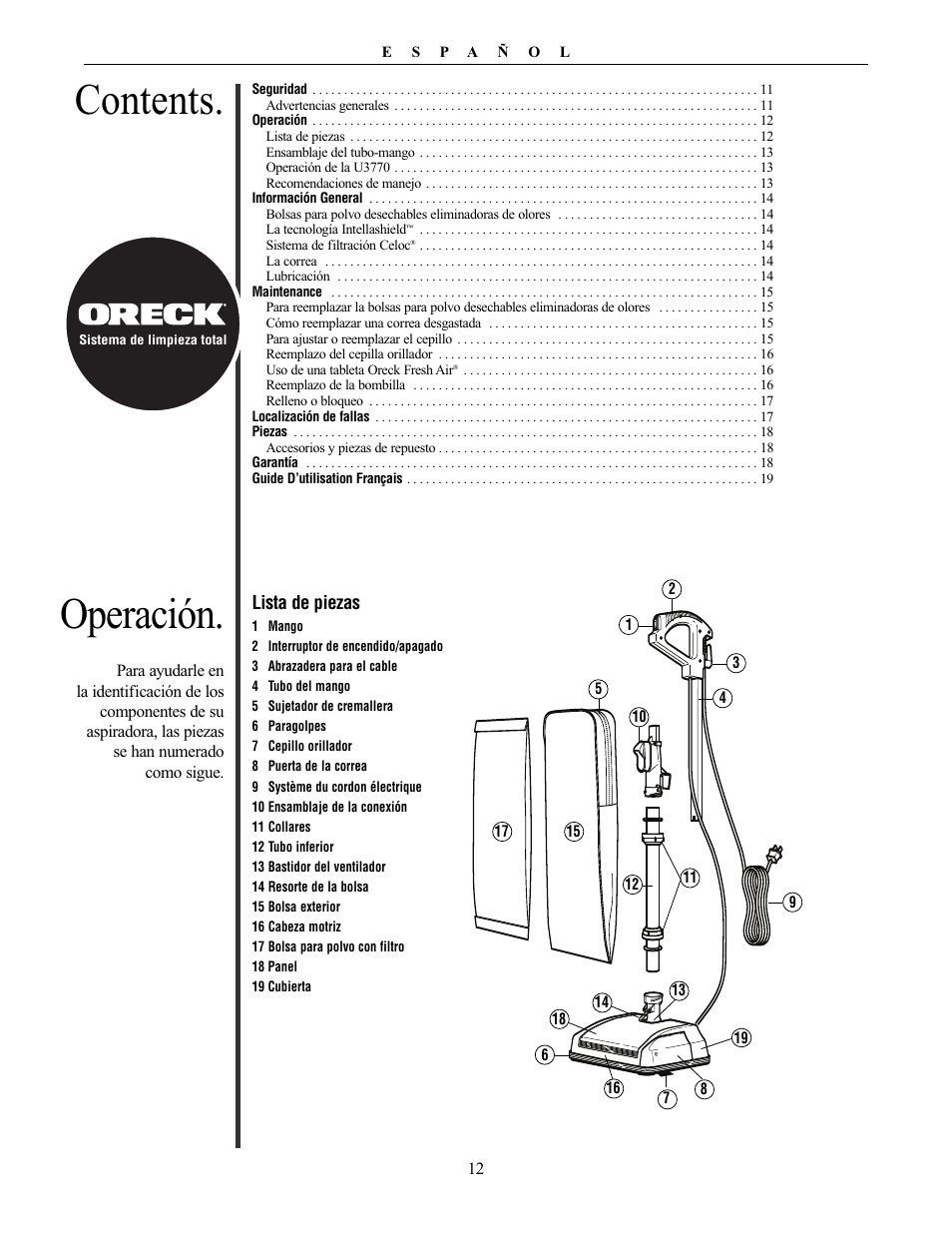 Oreck Powerful User Manual | Page 12 / 28