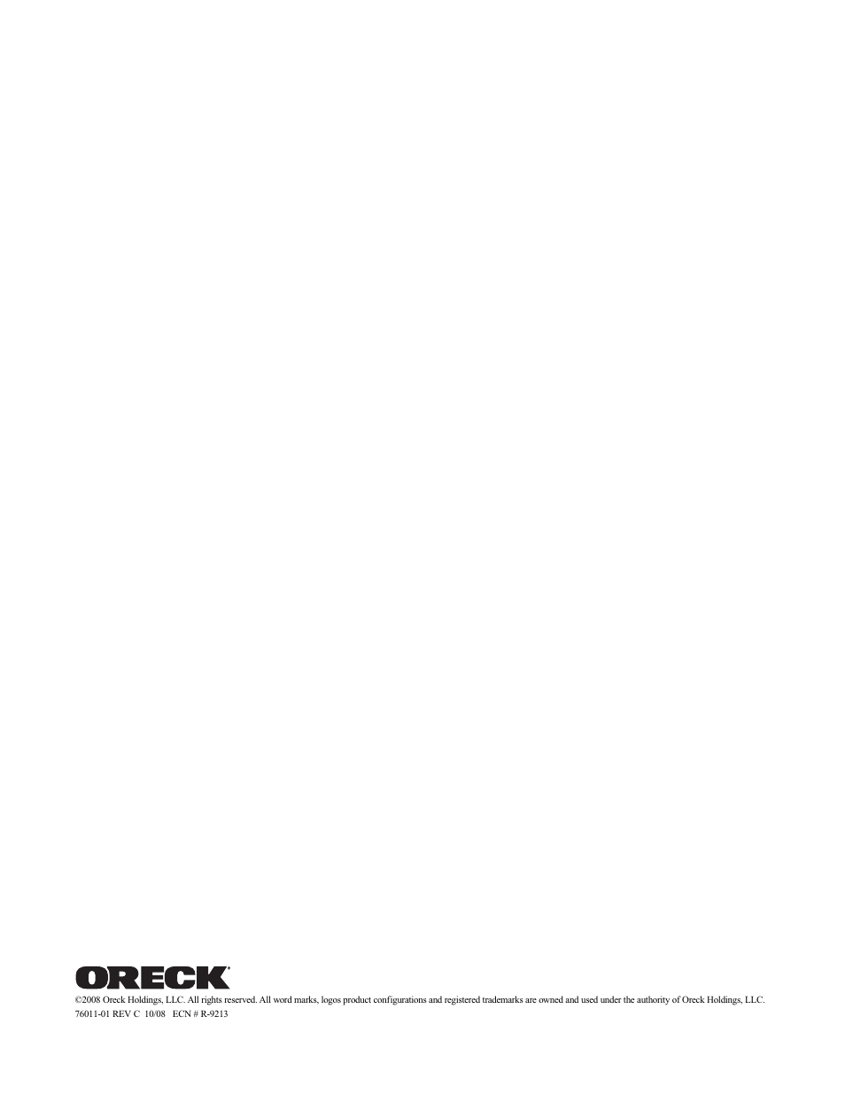 Oreck Powerful User Manual | Page 28 / 28