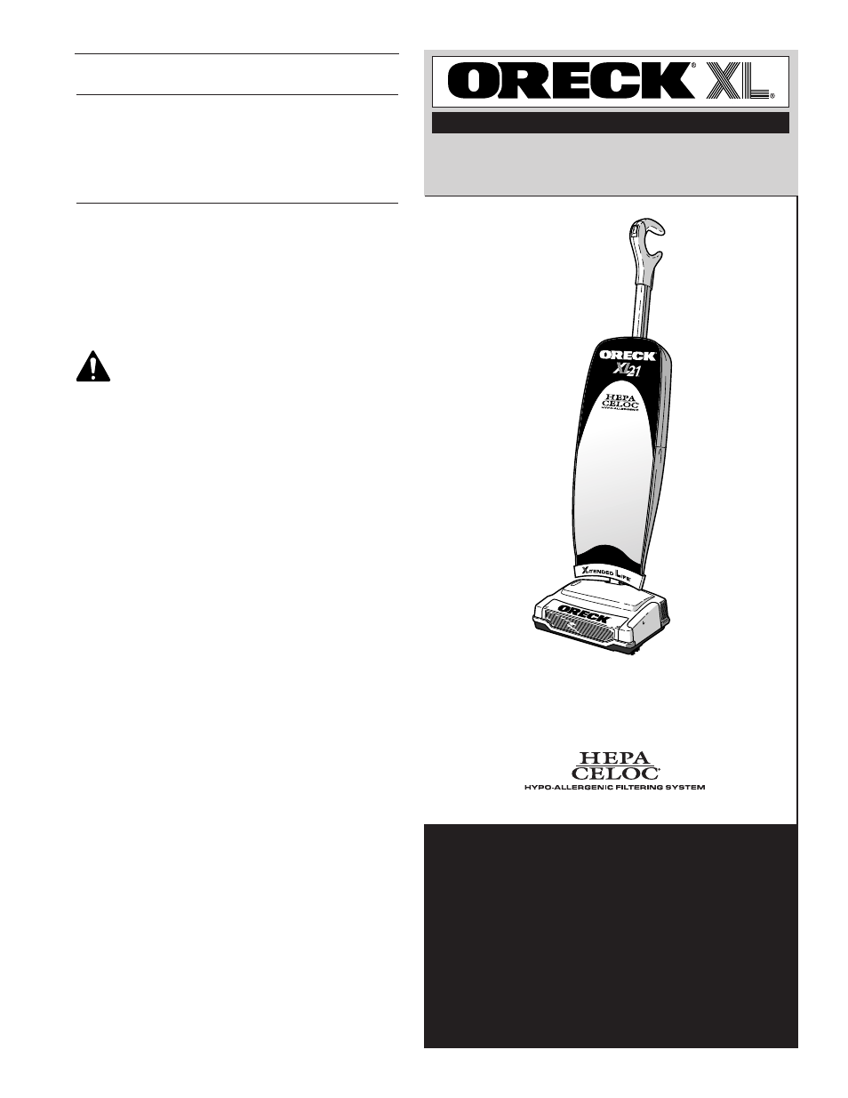 Importante, Rxl21any, Guarde este folleto | Suario | Oreck RXL21ANY User Manual | Page 14 / 20