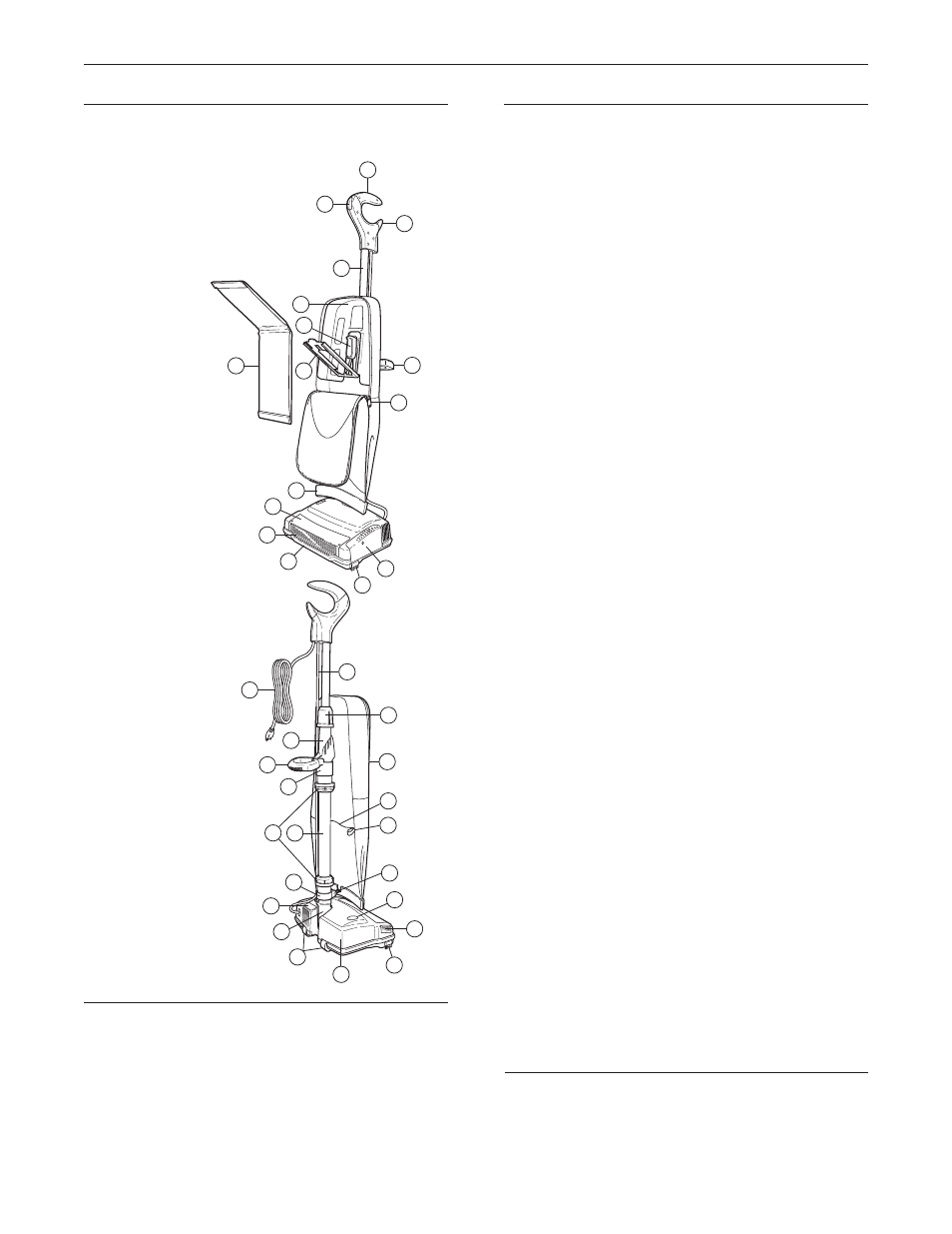 Parts list, Assembly, Operating instructions | General information | Oreck RXL21ANY User Manual | Page 6 / 20