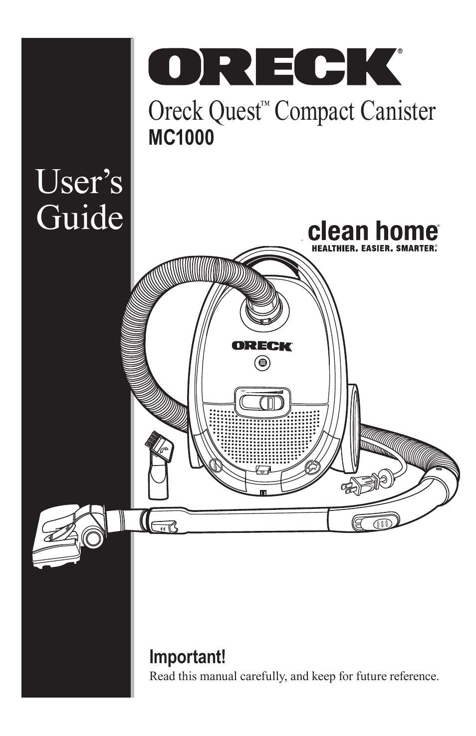 Oreck QUEST MC1000 User Manual | 16 pages