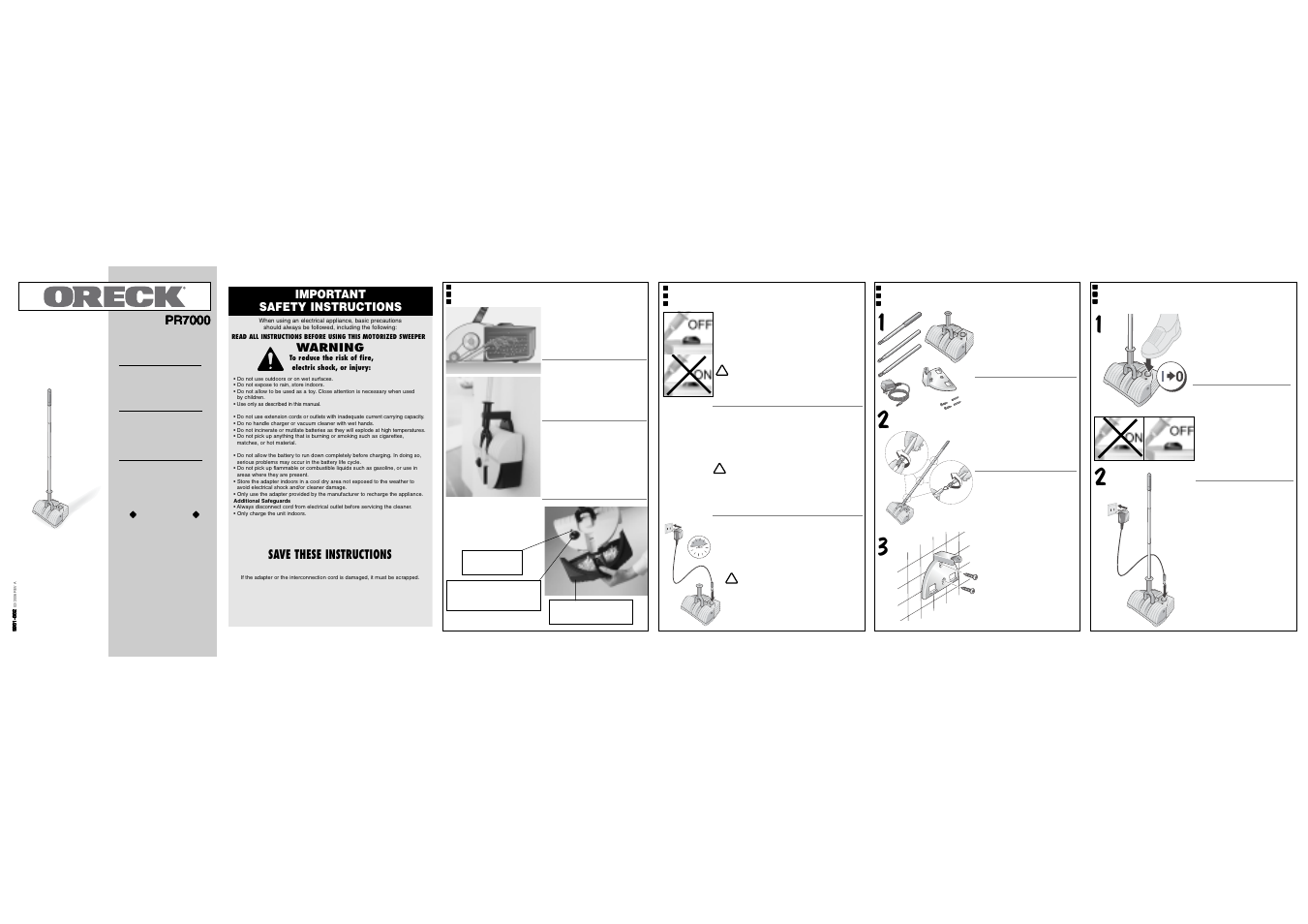 Oreck PA-0513-DU User Manual | 2 pages