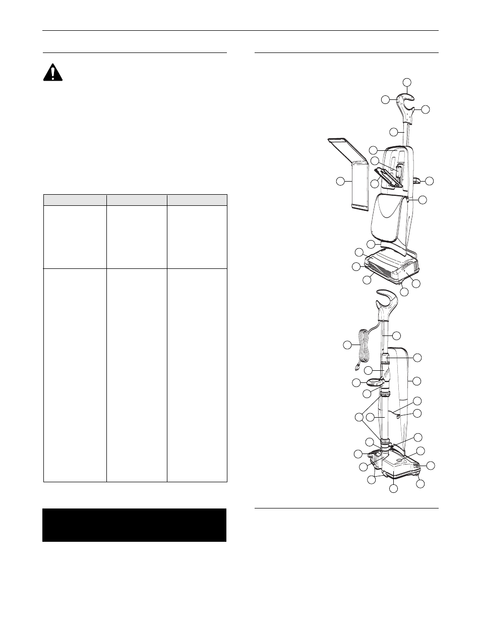Guide de dépannage, Liste de pièces, Assemblage | Oreck XL21 600 ECB User Manual | Page 11 / 20