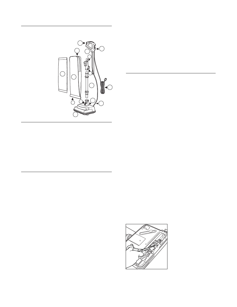 General information, Parts list, Assembly | Operating instructions | Oreck U3720H User Manual | Page 5 / 8