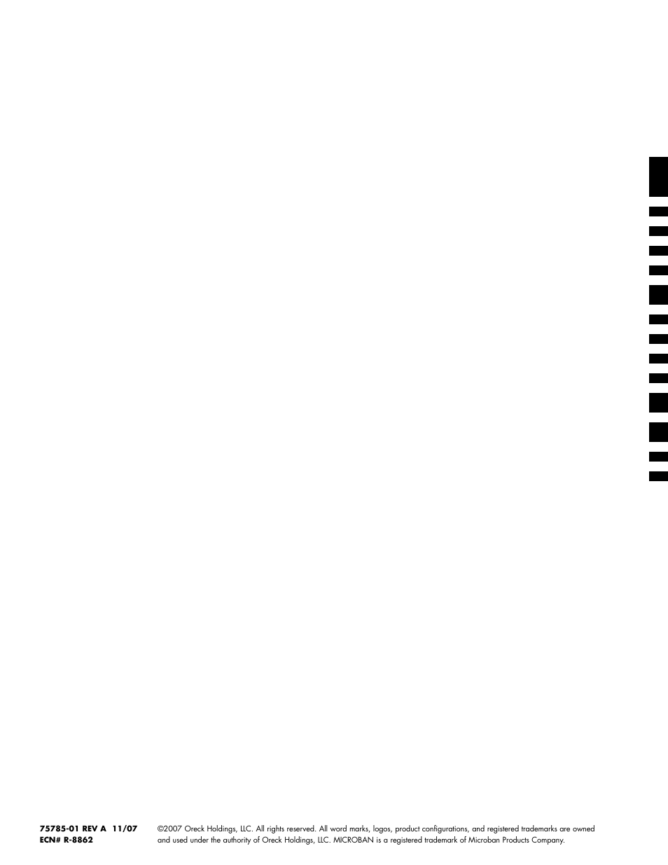 Oreck U3720H User Manual | Page 8 / 8
