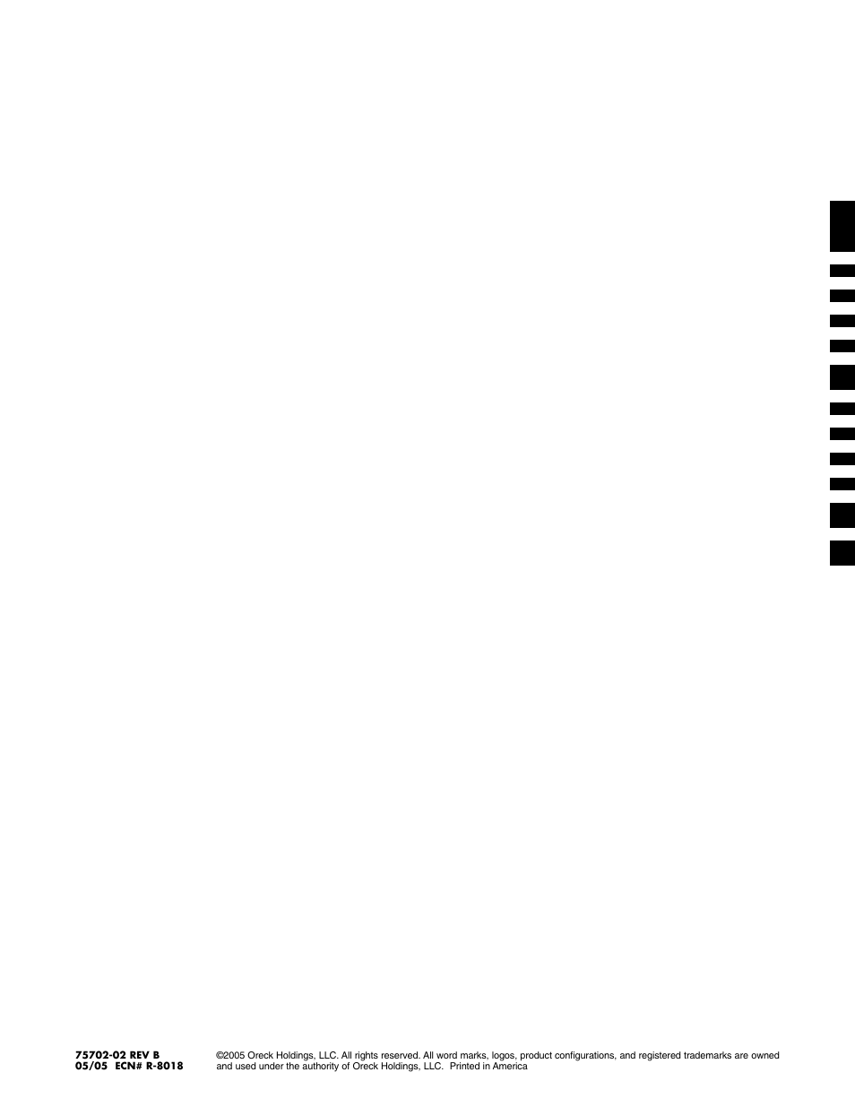 Oreck U2200RD User Manual | Page 8 / 8
