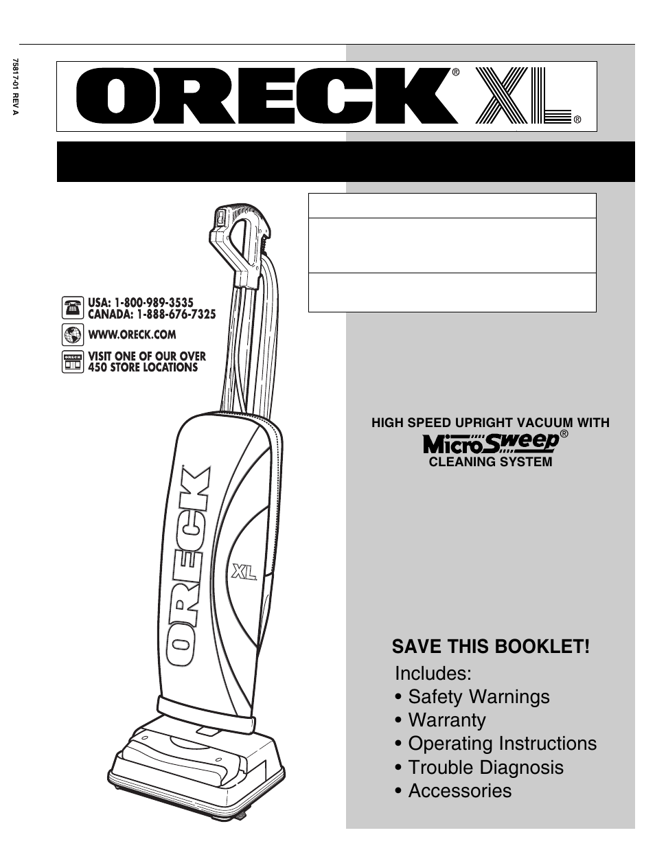 Oreck U4140HH User Manual | 16 pages