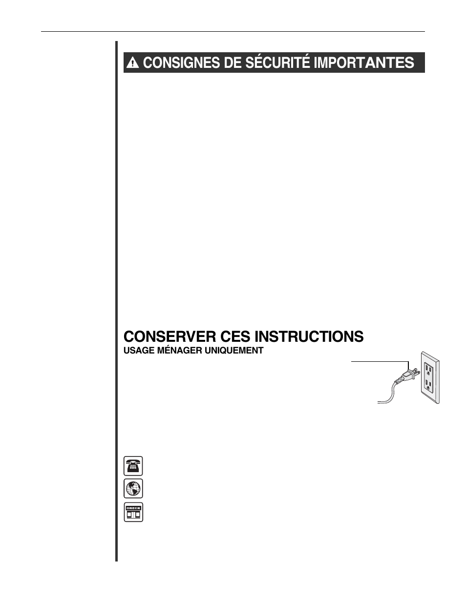 Sécurité, Appréciez. appelez. cliquez. rencontre, Consignes de sécurité importantes | Conserver ces instructions | Oreck Upright Vacuum XL Silver Series U3771 User Manual | Page 20 / 28