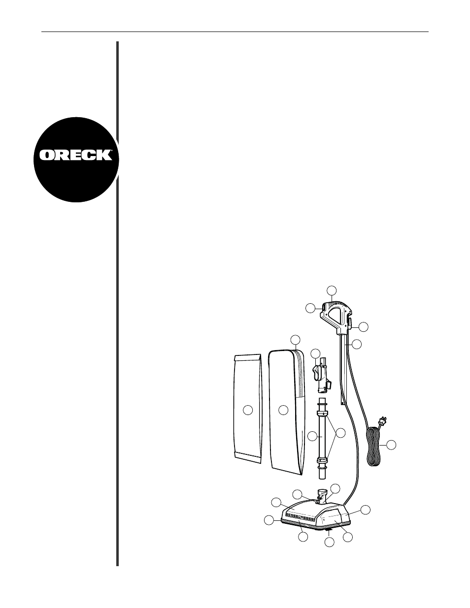 Oreck Upright Vacuum XL Silver Series U3771 User Manual | Page 3 / 28