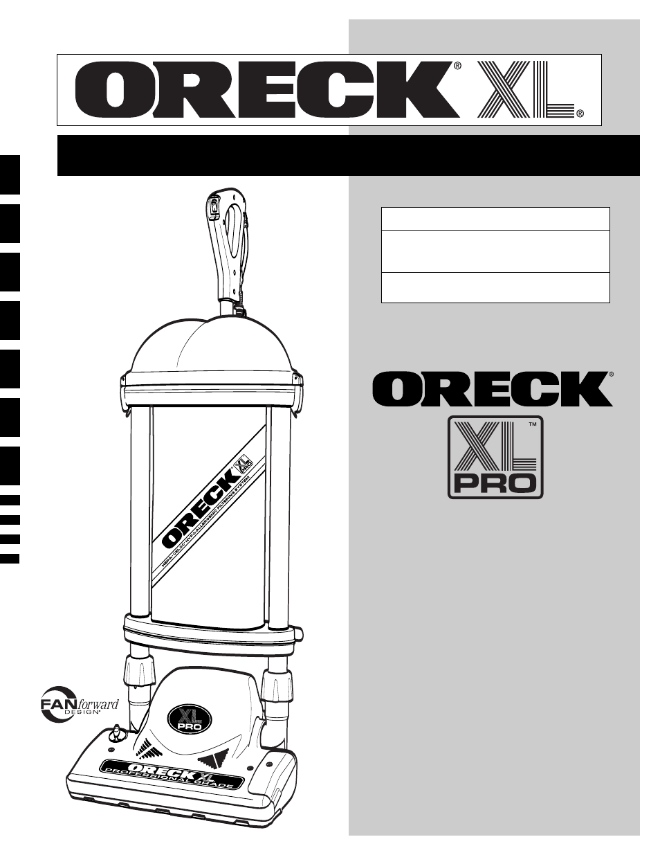 Oreck DS1700HY User Manual | 16 pages