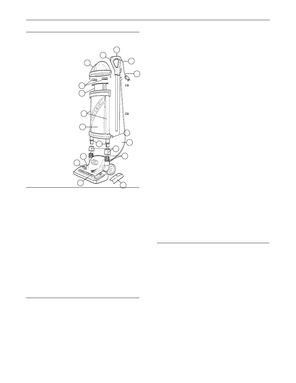 General information, Parts list, Assembly | Operating instructions | Oreck DS1700HY User Manual | Page 5 / 16