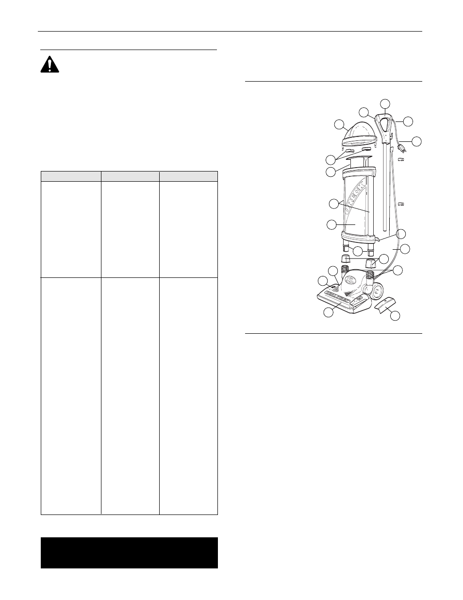 Guide de dépannage, Liste de pièces, Montage | Oreck DS1700HY User Manual | Page 9 / 16