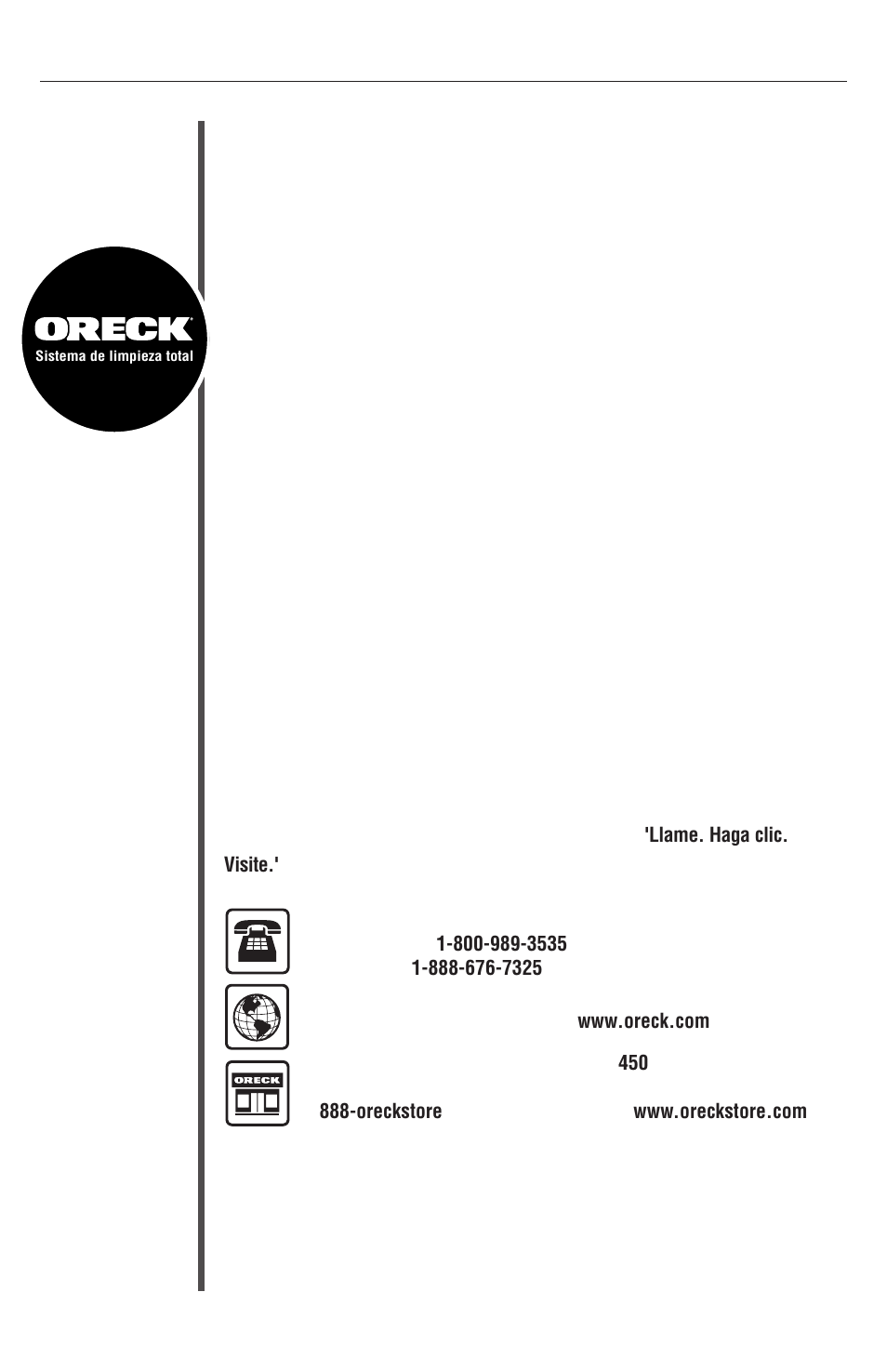 Other oreck accessories available at, Disfrute. llame. haga clic. visite | Oreck XL Рrofessional air purifier AIRP Series User Manual | Page 26 / 36