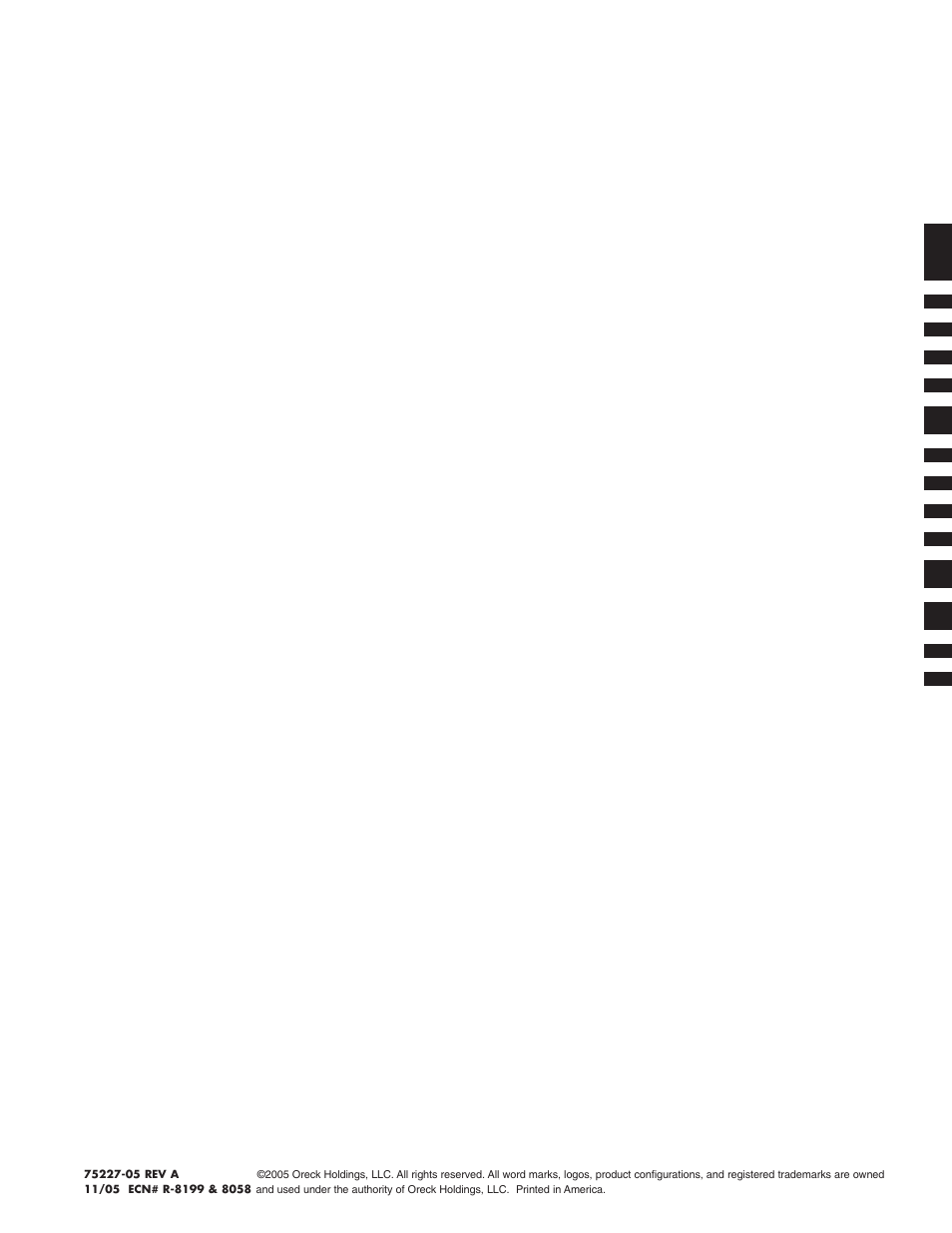Oreck XL U2007RH User Manual | Page 8 / 8