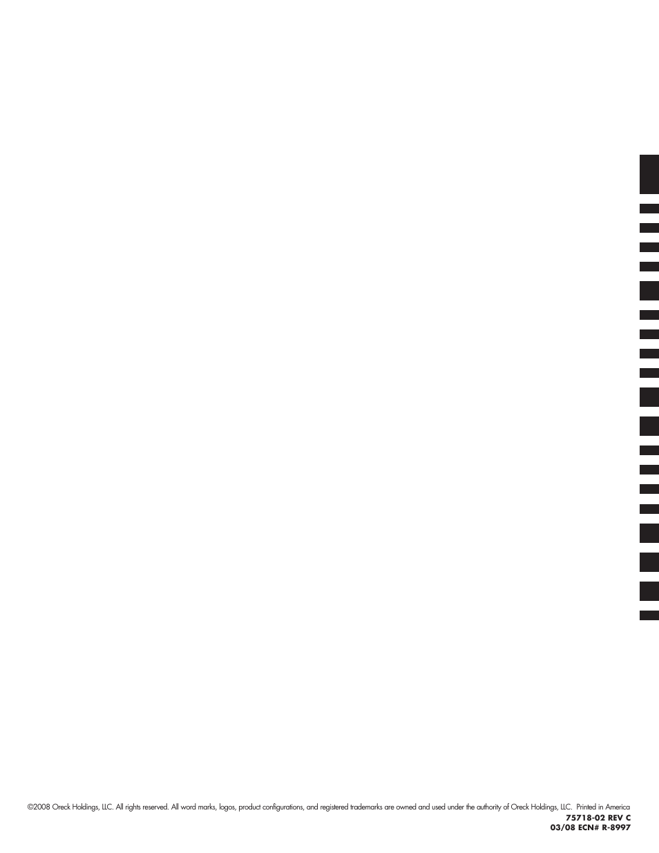 Oreck U2640RH User Manual | Page 8 / 8