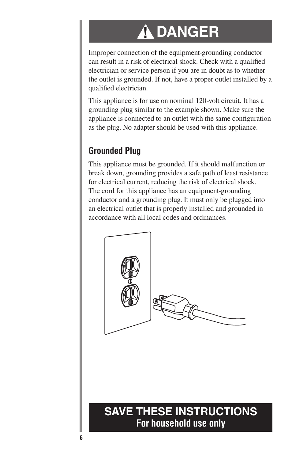 Parts, Danger | Oreck STEAM-ALL STEAM200 User Manual | Page 6 / 24