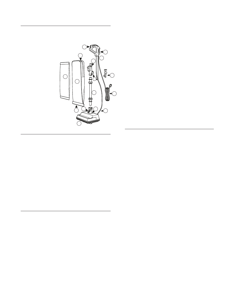 General information, Parts list, Assembly | Operating instructions | Oreck XL2606HH User Manual | Page 5 / 8