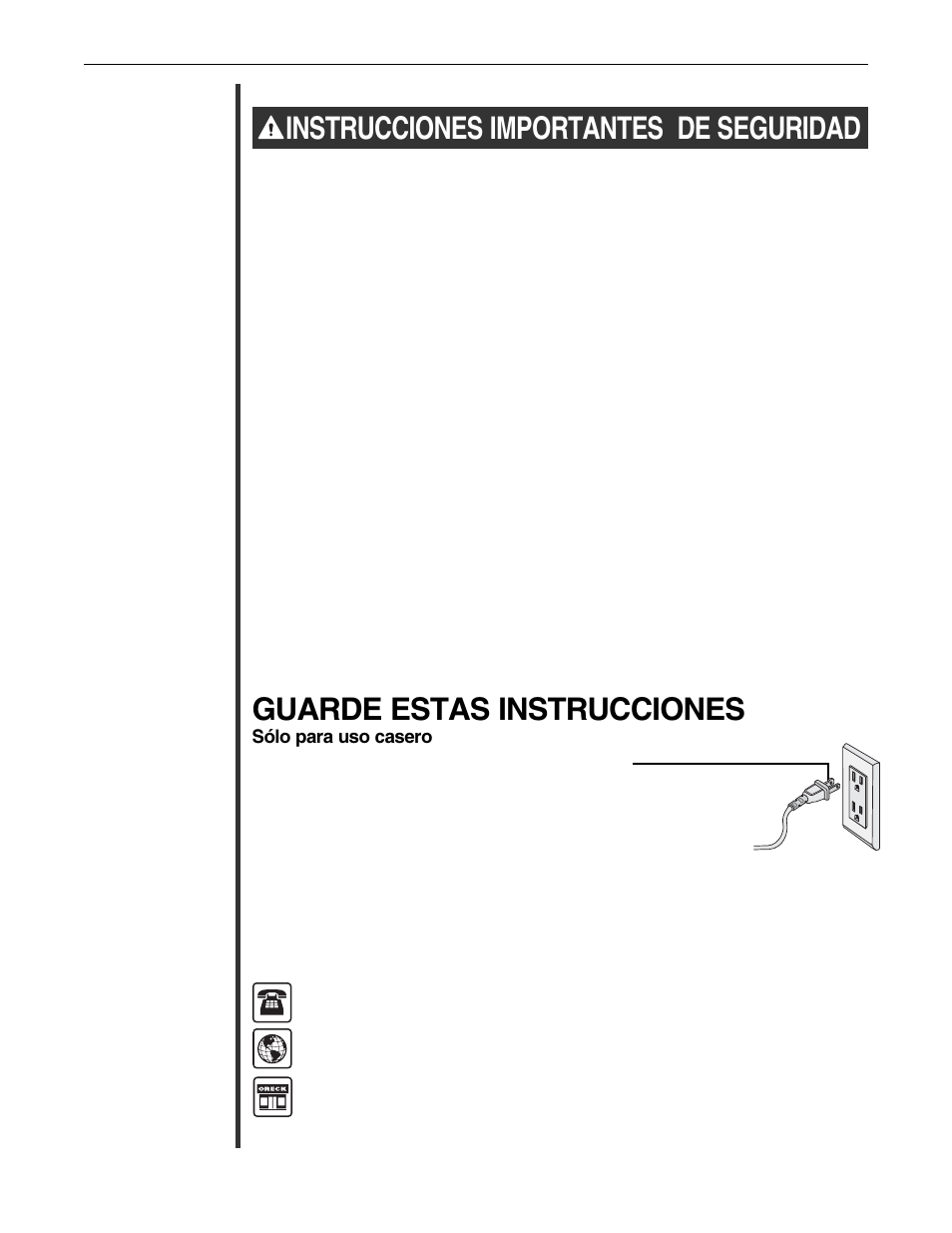 Seguridad, Disfrute. llame. haga clic. visite, Instrucciones importantes de seguridad | Guarde estas instrucciones | Oreck XL GOLD SERIES U4151 User Manual | Page 11 / 28