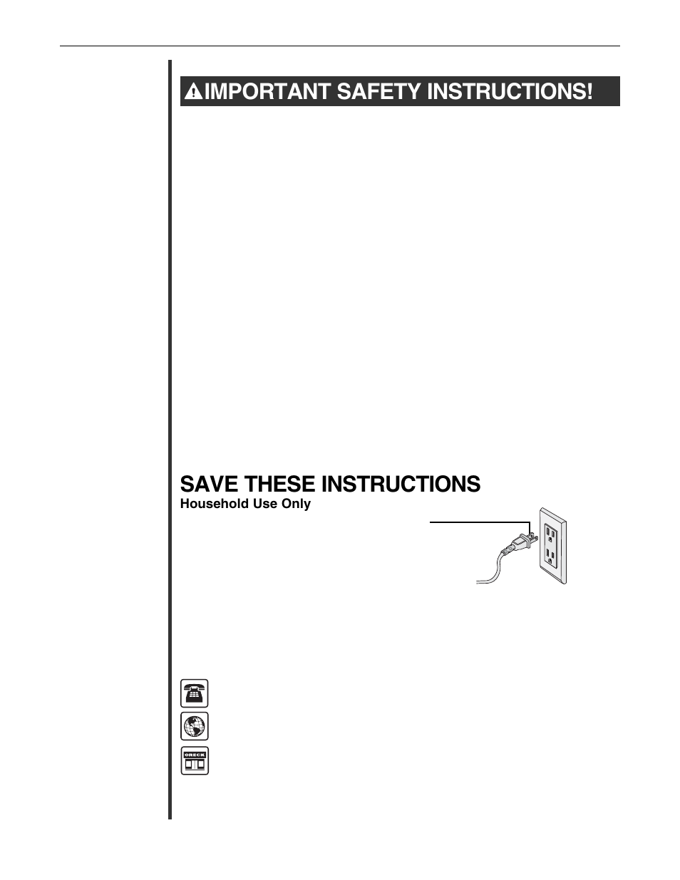 Safety, Enjoy. call. click. visit, Important safety instructions | Save these instructions | Oreck XL GOLD SERIES U4151 User Manual | Page 2 / 28