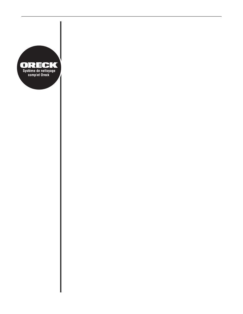 Garantie | Oreck XL PLATINUM 79011-01REVB User Manual | Page 27 / 28