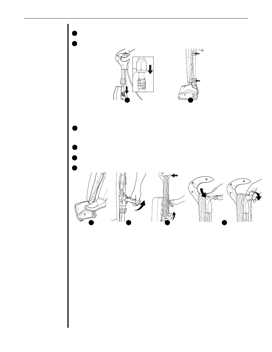 Operation, Assembling the handle tube, Storage | Operating instructions, Operating the u7000 | Oreck XL PLATINUM 79011-01REVB User Manual | Page 4 / 28