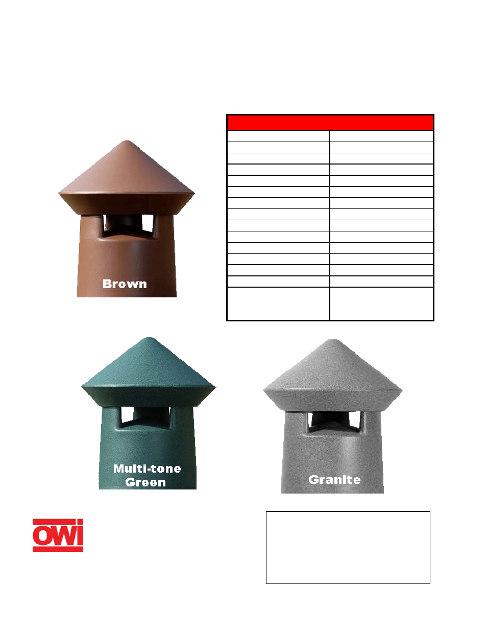 OWI LGS340 User Manual | 1 page