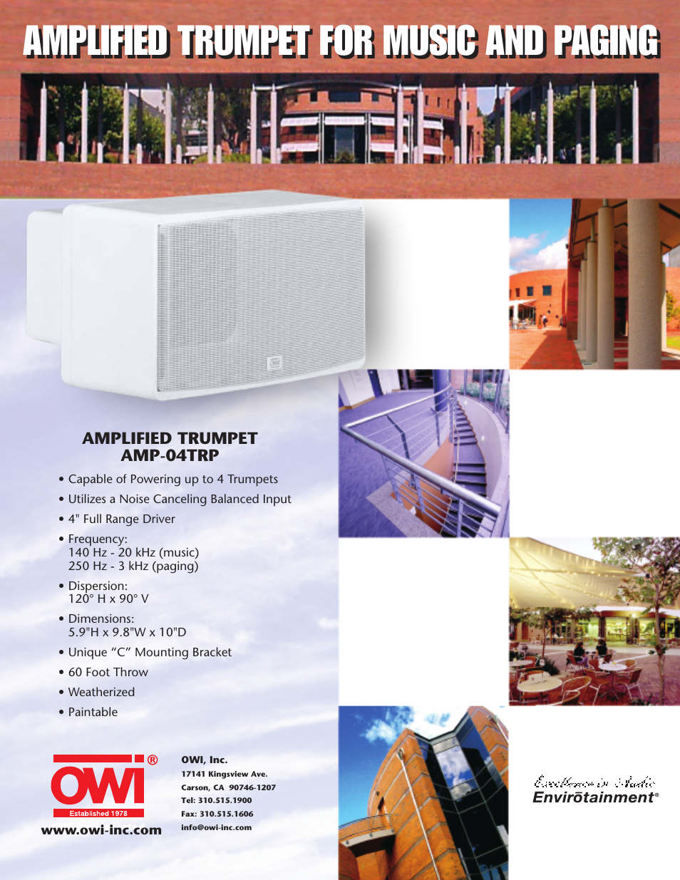 OWI AMP-04TRP User Manual | 2 pages