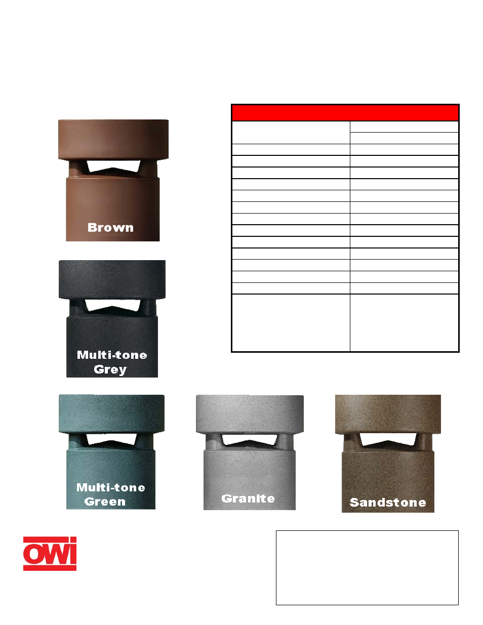 OWI LGS120DVC User Manual | 1 page