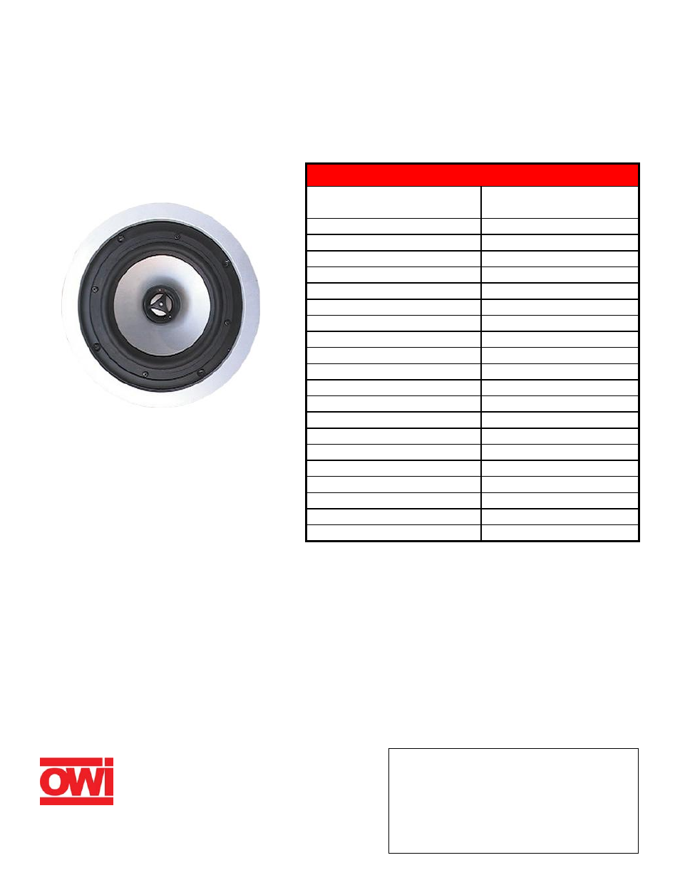 OWI ICT62A User Manual | 1 page