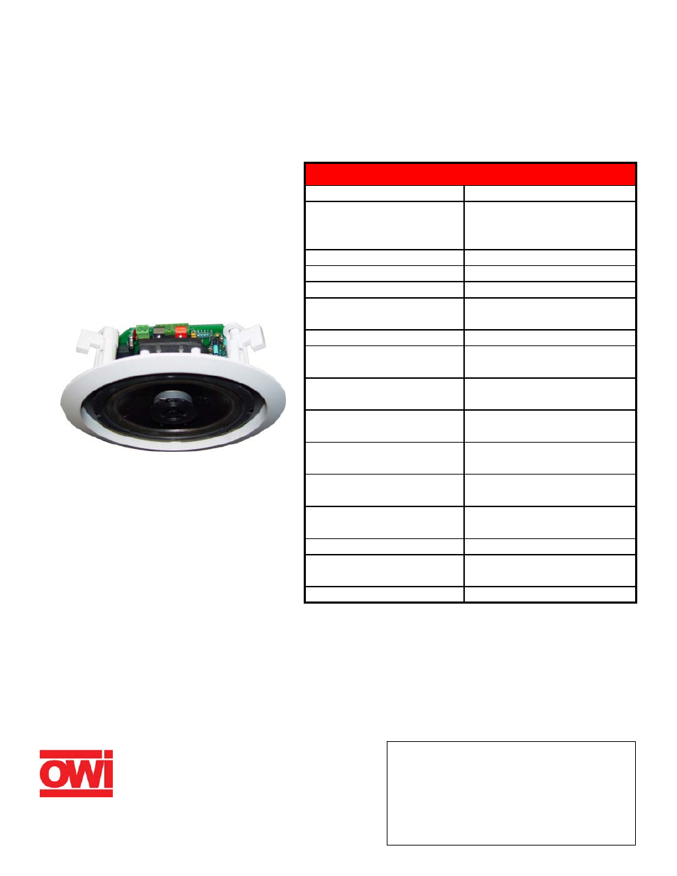 OWI AMP-IC6 User Manual | 1 page