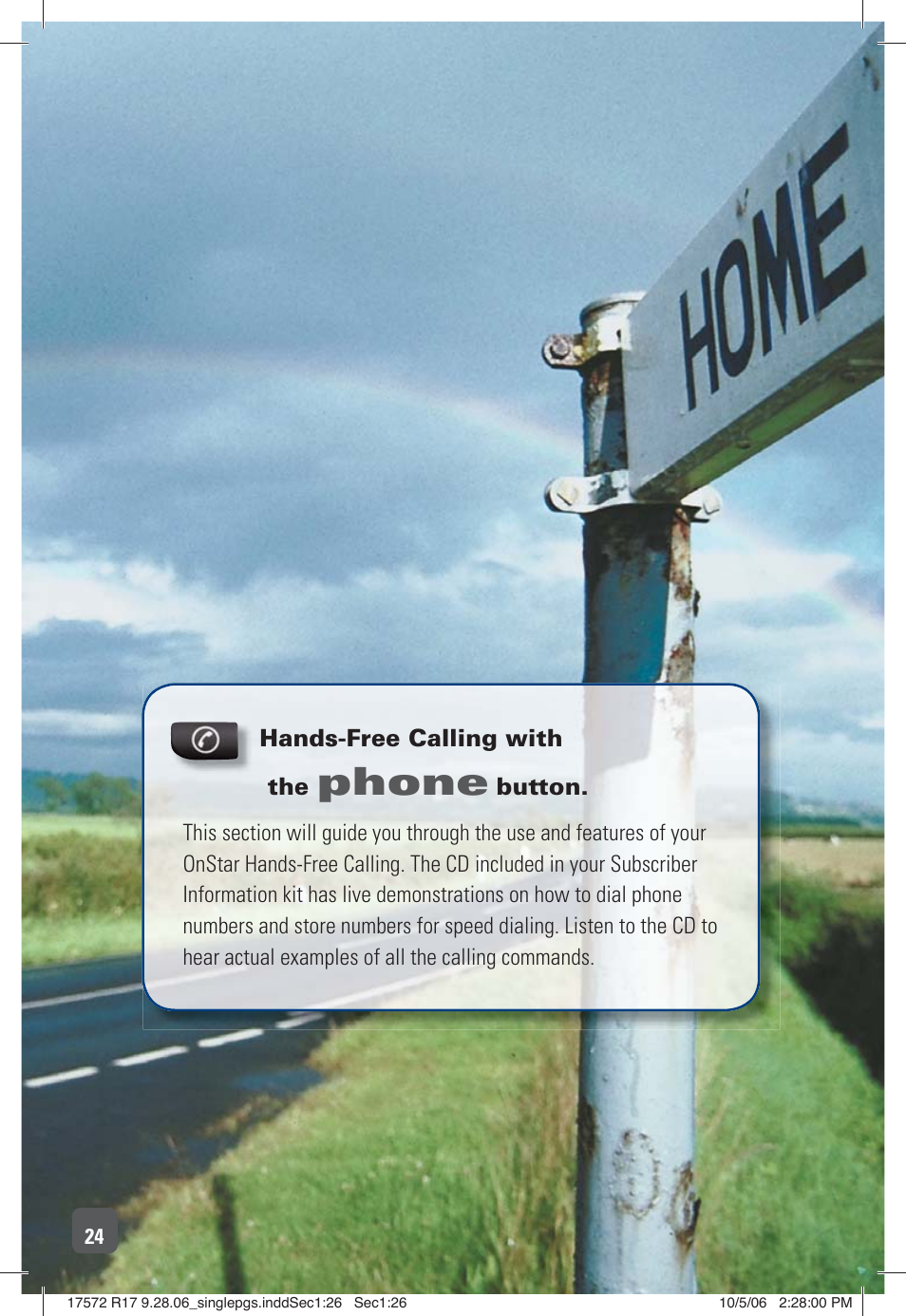 Phone | OnStar 17572 R17 User Manual | Page 26 / 48